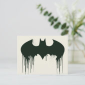 Batman Symbol | Spuitverf-Logo Briefkaart (Staand voorkant)