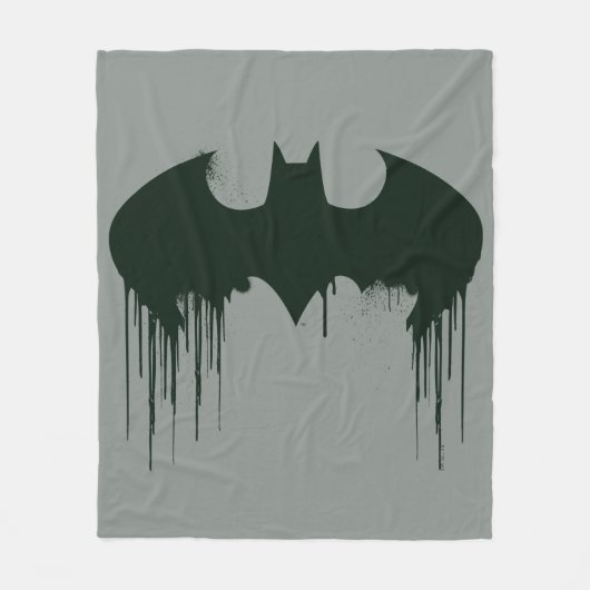 Batman Symbol | Spuitverf-Logo Fleece Deken (Voorkant)
