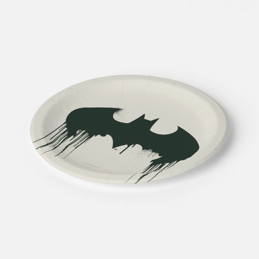 Batman Symbol | Spuitverf-Logo Papieren Bordje (Gekanteld)