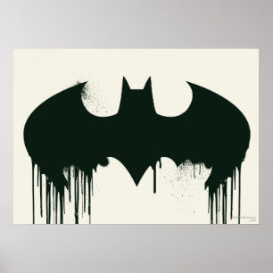 Batman Symbol   Spuitverf-Logo Poster