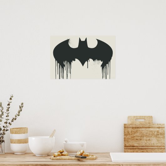 Batman Symbol | Spuitverf-Logo Poster (Keuken)