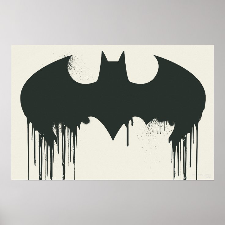 Batman Symbol SpuitverfLogo Poster Zazzle.nl
