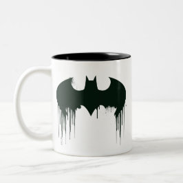 Batman Symbol | Spuitverf-Logo Tweekleurige Koffiemok