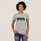 Batman Symbol | Spuitzwart-wit Logo T-shirt (Voorkant volledig)