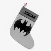 Batman Symbol | Streak-Logo Kleine Kerstsok (Voorkant (Hangend))