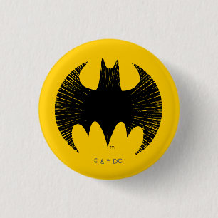Batman Symbol   Streak-Logo Ronde Button 3,2 Cm