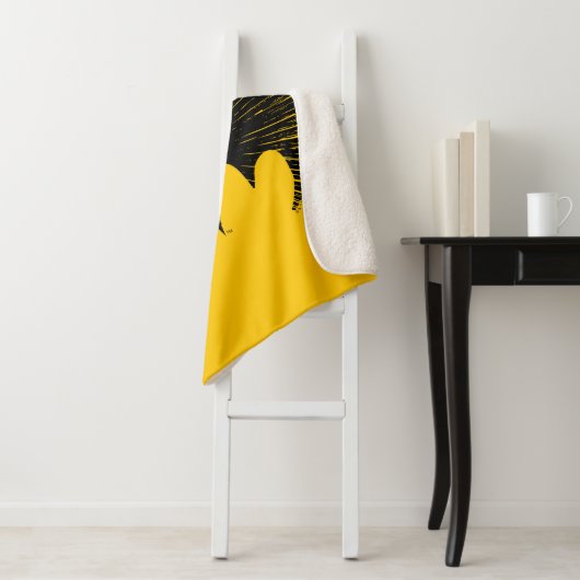 Batman Symbol | Streak-Logo Sherpa Deken (In situ)