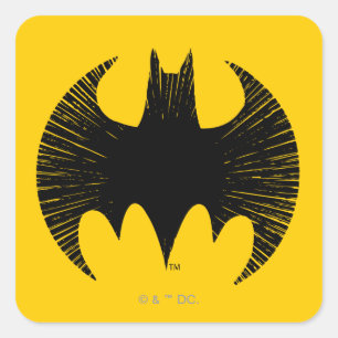 Batman Symbol Streak-Logo Vierkante Sticker