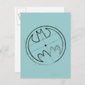 Batman Symbol | Technische schets Logo Briefkaart (Voorkant / Achterkant)