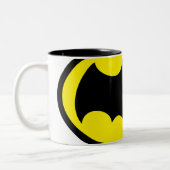 Batman Symbol Tweekleurige Koffiemok (Links)
