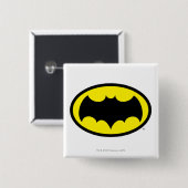 Batman Symbol Vierkante Button 5,1 Cm (Voorkant /achterkant)