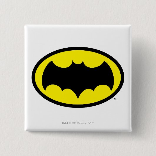 Batman Symbol Vierkante Button 5,1 Cm (Voorkant)