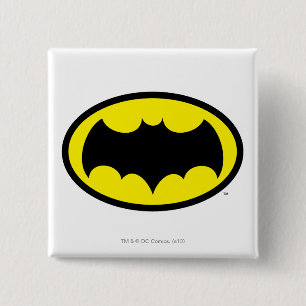 Batman Symbol Vierkante Button 5,1 Cm