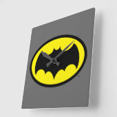 Batman Symbol Vierkante Klok (Hoek)