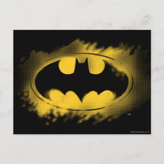 Batman Symbol | Zwarte en gele Logo Briefkaart (Voorkant)
