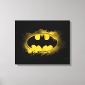 Batman Symbol | Zwarte en gele Logo Canvas Afdruk (Voorkant)