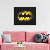 Batman Symbol | Zwarte en gele Logo Canvas Afdruk (Insitu (Woonkamer))