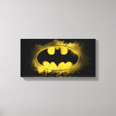 Batman Symbol | Zwarte en gele Logo Canvas Afdruk (Voorkant)