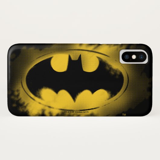 Batman Symbol | Zwarte en gele Logo Case-Mate iPhone Case (Achterkant (horizontaal))