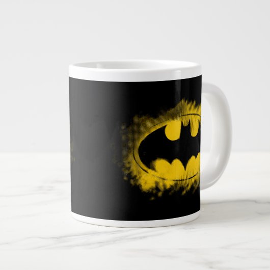 Batman Symbol | Zwarte en gele Logo Grote Koffiekop (Voorkant rechts)