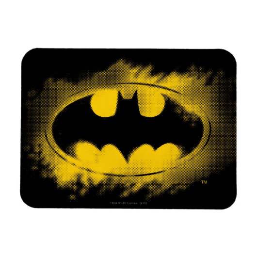 Batman Symbol | Zwarte en gele Logo Magneet (Horizontaal)