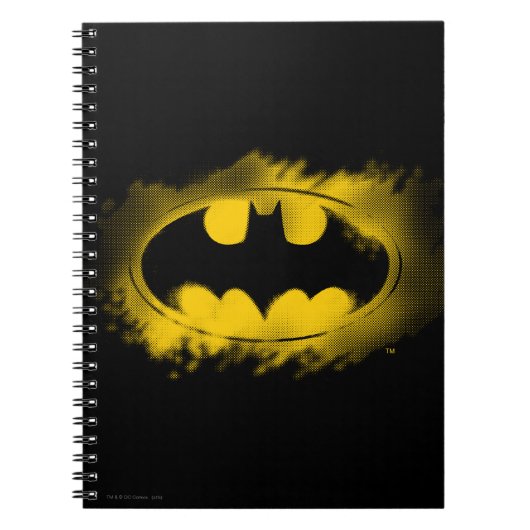 Batman Symbol | Zwarte en gele Logo Notitieboek (Voorkant)