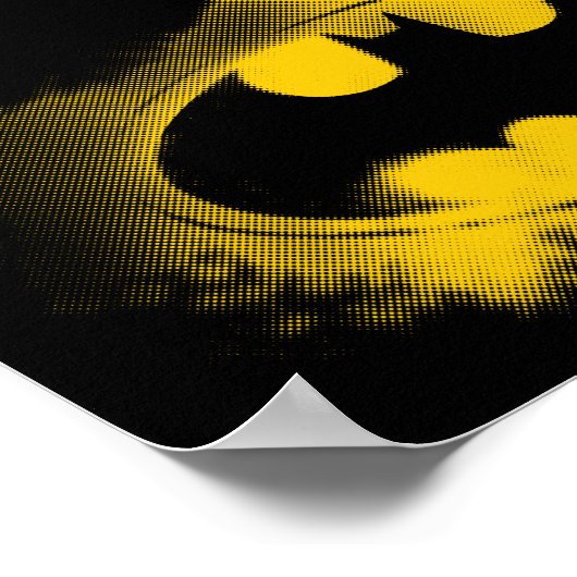 Batman Symbol | Zwarte en gele Logo Poster (Hoek)