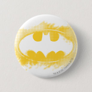 Batman Symbol Zwarte en gele Logo Ronde Button 5,7 Cm