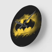 Batman Symbol | Zwarte en gele Logo Ronde Klok (Hoek)