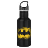 Batman Symbol | Zwarte en gele Logo Waterfles (Voorkant)