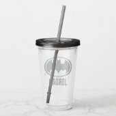 Batman Symbol | Zwarte en witte Logo Acryl Drinkbeker (Achterkant)