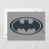 Batman Symbol | Zwarte en witte Logo Briefkaart (Voorkant / Achterkant)
