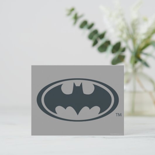 Batman Symbol | Zwarte en witte Logo Briefkaart (Staand voorkant)