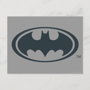 Batman Symbol Zwarte en witte Logo Briefkaart
