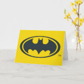 Batman Symbol | Zwarte en witte Logo Kaart (Gele Bloem)