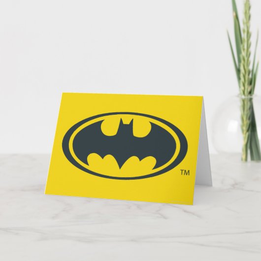 Batman Symbol | Zwarte en witte Logo Kaart (Voorkant)