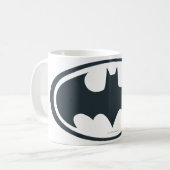 Batman Symbol | Zwarte en witte Logo Koffiemok (Voorkant links)
