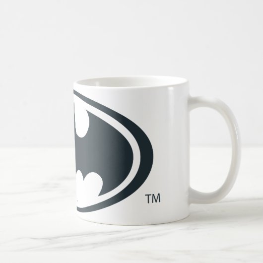 Batman Symbol | Zwarte en witte Logo Koffiemok (Rechts)