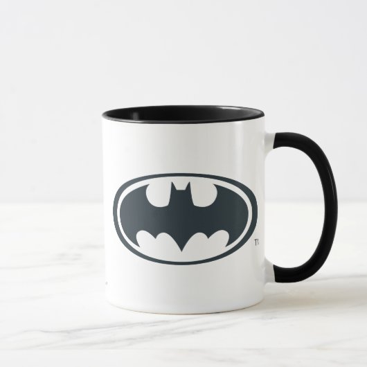Batman Symbol | Zwarte en witte Logo Mok (Rechts)