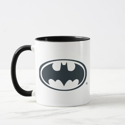 Batman Symbol | Zwarte en witte Logo Mok (Links)