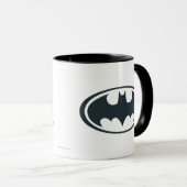 Batman Symbol | Zwarte en witte Logo Mok (Voorkant rechts)