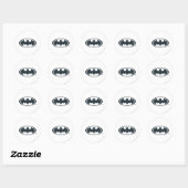 Batman Symbol | Zwarte en witte Logo Ronde Sticker (Vel)