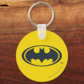 Batman Symbol | Zwarte en witte Logo Sleutelhanger (Voorkant)