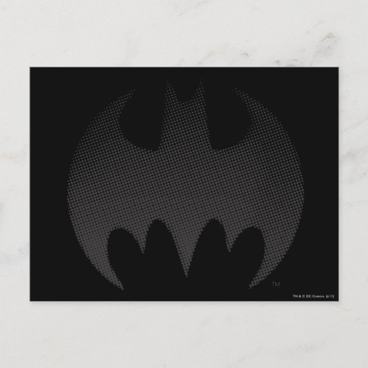 Batman Symbol | Zwarte witte fade-Logo Briefkaart (Voorkant)