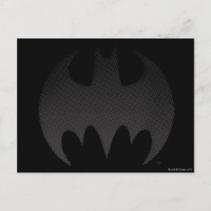 Batman Symbol   Zwarte witte fade-Logo Briefkaart