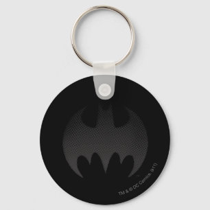 Batman Symbol Zwarte witte fade-Logo Sleutelhanger