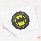 Batman-symbool | BBT Circle Logo PRETTIGE FEESTDAG Ronde Sticker (Envelop)