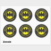 Batman-symbool | BBT Circle Logo | Vrolijk kerstfe Ronde Sticker (Vel)