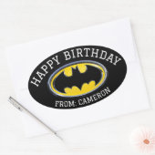 Batman-symbool | Classic Logo | Gefeliciteerd Ovale Sticker (Envelop)