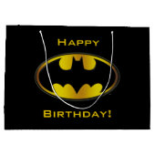 Batman Symbool | Ovaal verloop logo Groot Cadeauzakje (Achterkant)